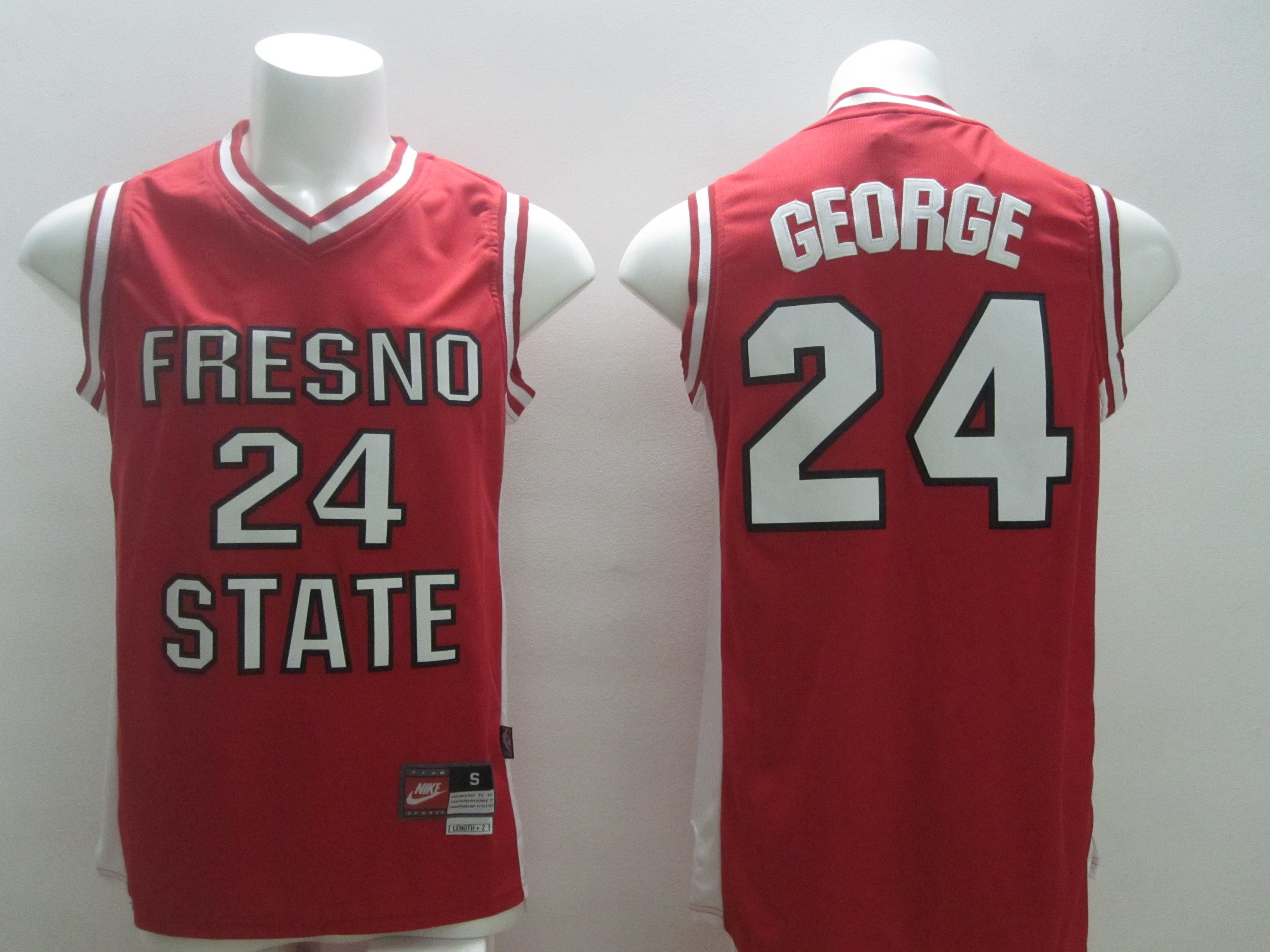 Men Indiana Pacers #24 George Red NBA Jersey